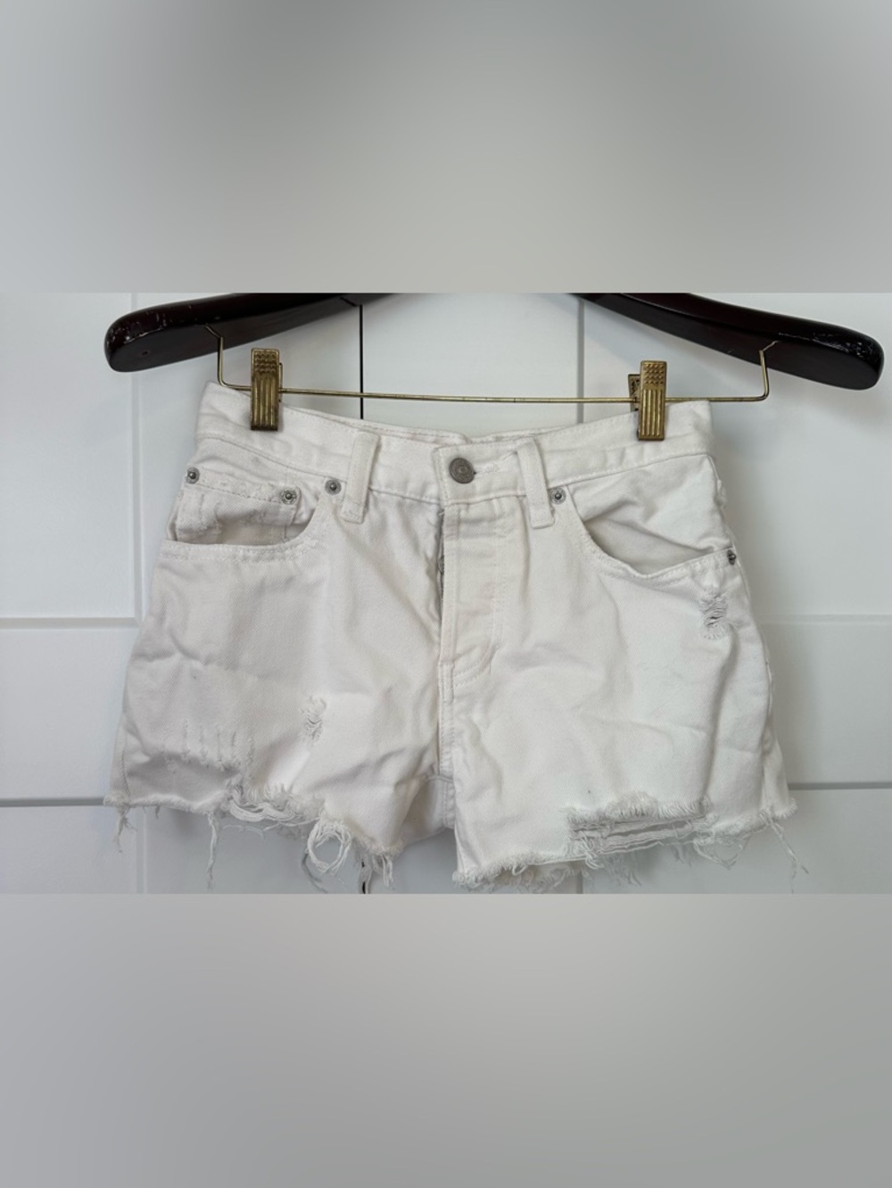 We the People‎ Free Sofia White Buttonfly Denim Shorts by Free People 24